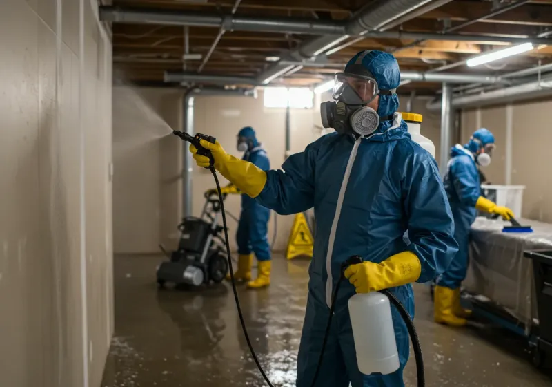 Basement Sanitization and Antimicrobial Treatment process in Naranja, FL