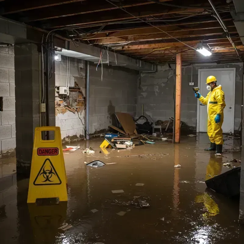 Flooded Basement Electrical Hazard in Naranja, FL Property